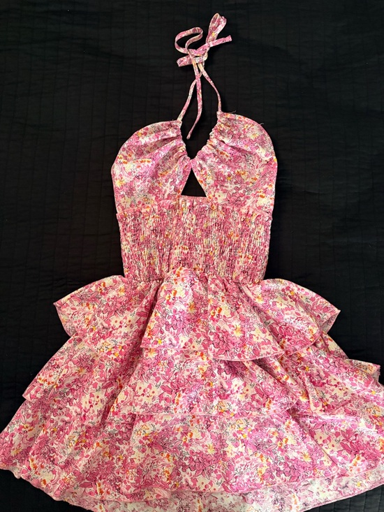 SHEIN Dresses & Skirts - Pink Floral Ruffled Mini Dress